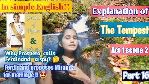 The Tempest Act 1,Scene 2 : part 16 ||By Shakespeares fantasies