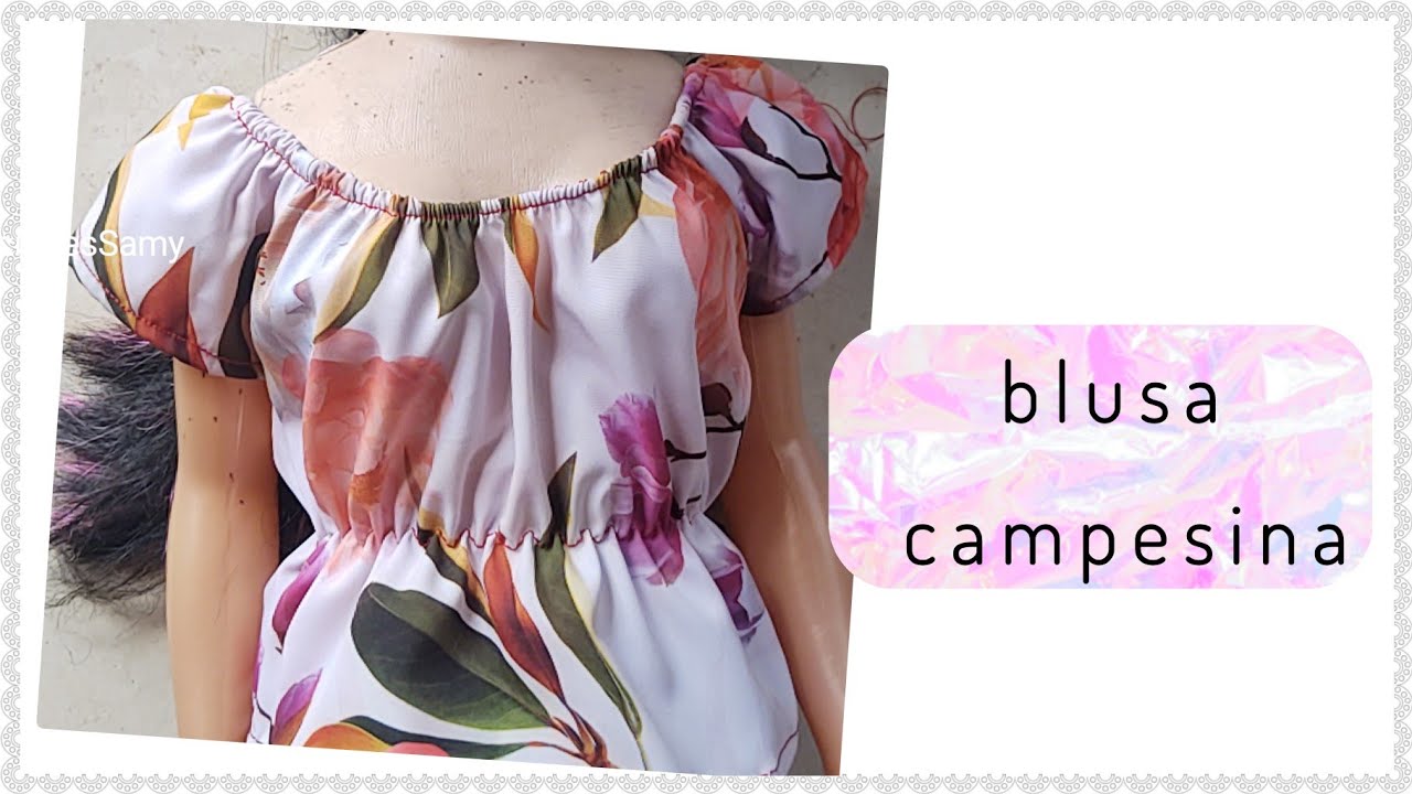 como hacer blusa campesina sin patrones  ni moldes