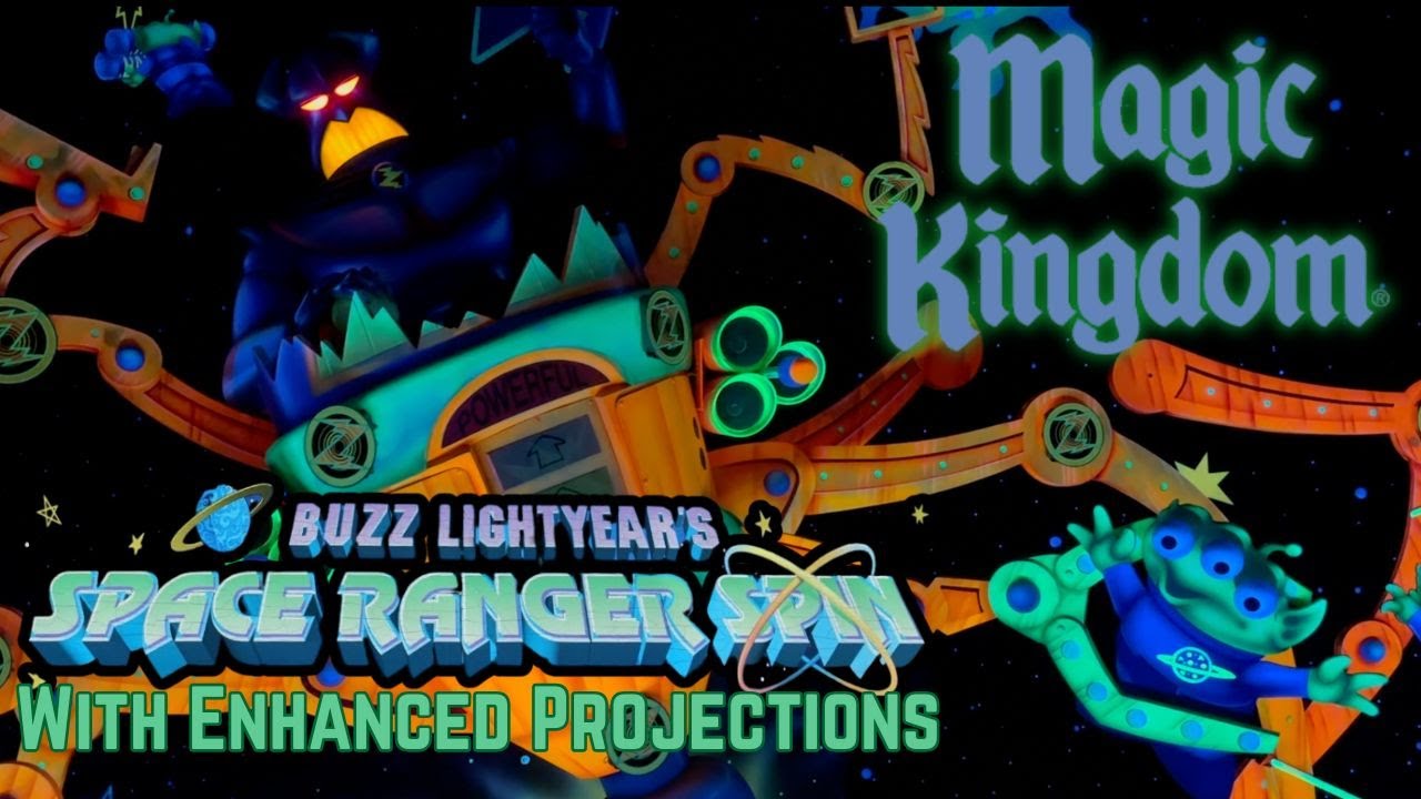 ENHANCED Buzz Lightyear's Space Ranger Spin | Magic Kingdom | Walt Disney World