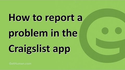How to report a problem in Craigslist