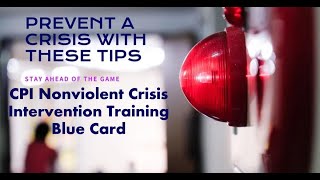 CPI Nonviolent Crisis Intervention Training Blue Card