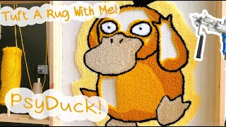 Tuft a PsyDuck Rug With Me! Pokemon Tufting Tutorial