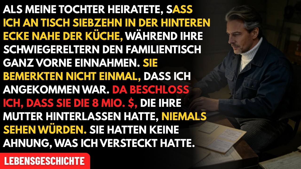 Es war der schönste Tag meiner Tochter – und ich saß allein an Tisch 17, direkt neben der Küchentür. Alle erhoben sich, als sie den Gang entlangschritt. Nur ich nicht. Nicht, weil ich wollte,...