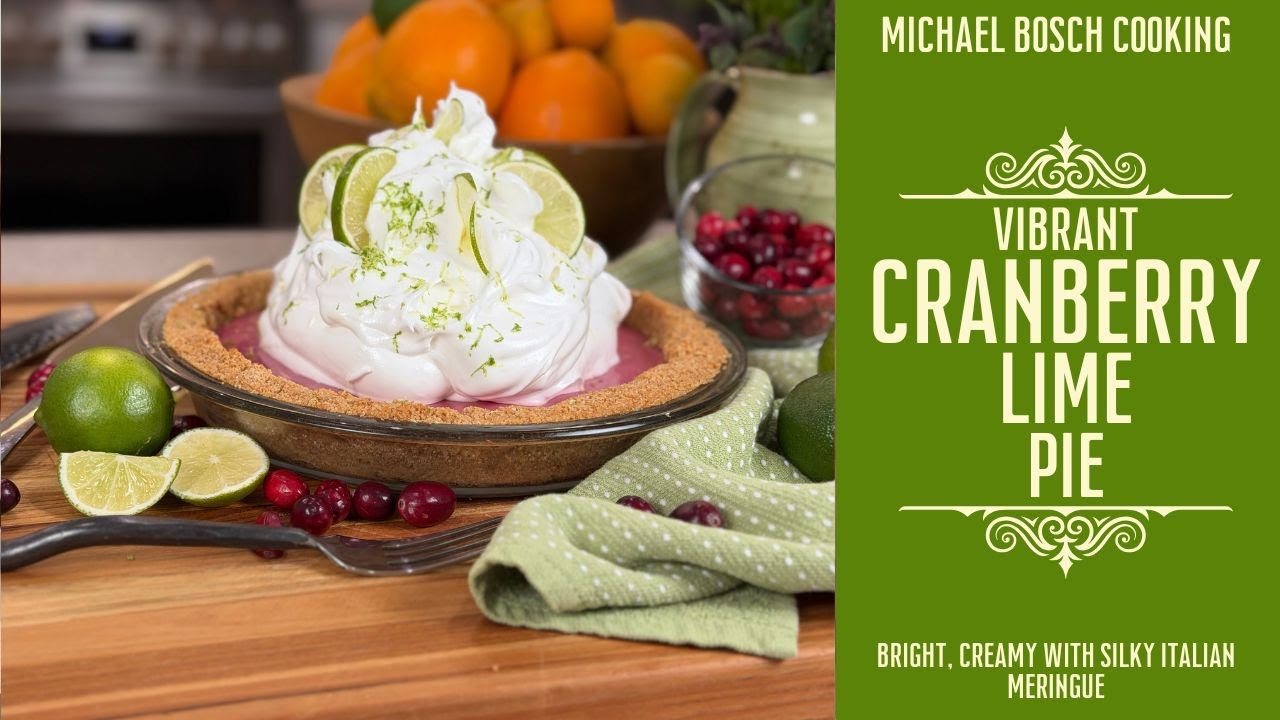Пирог со свежим клюквой и лаймом и итальянским безе | Праздничный, пикантный и сливочный десерт