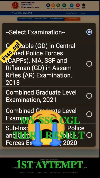 😭My SSC CGL 2021 TEIR 1 RESULT 😭  #ssc #ssccgl #shorts #gagan_sir #gopal_sir #my_dream_ssc_cgl