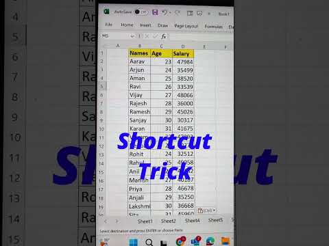Excel Shortcut To