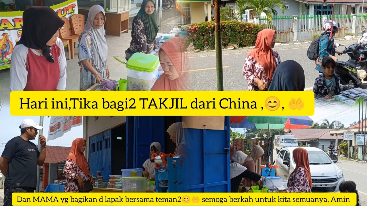 TIKA WEIXUN DI CHINA BERBAGI TAKJIL DI HARI JUM'AT BERKAH LEWAT MAMA DI LAPAK