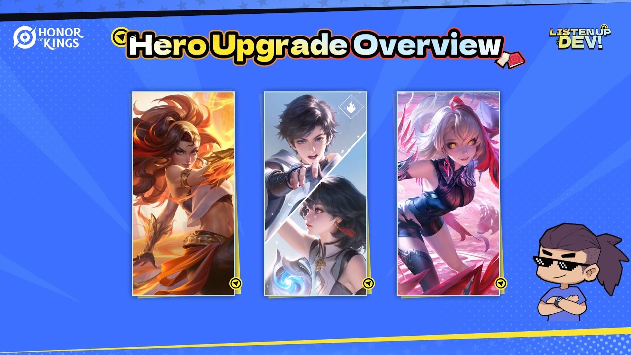 Grafik resmi Hero Upgrade Overview Honor of Kings Season 16