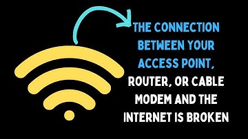 Fix The Connection Between Your Access Point, Router, or Cable Modem and the Internet Is Broken