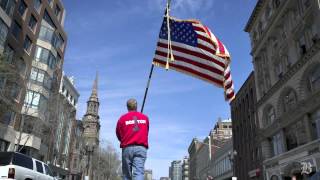 Boston Mayor Menino speaks after moment of silence