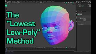 How to Model a 3D Head (The Lowest Low-Poly Method) #blender #lowpoly3d #lowpolyart #lowpoly