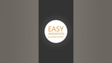 YouTube Short-How to make EASY animation in after effect cc | Tutorials