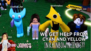 I played Rainbow Friends and survived WITH YELLOW and CYAN? Roblox gameplay