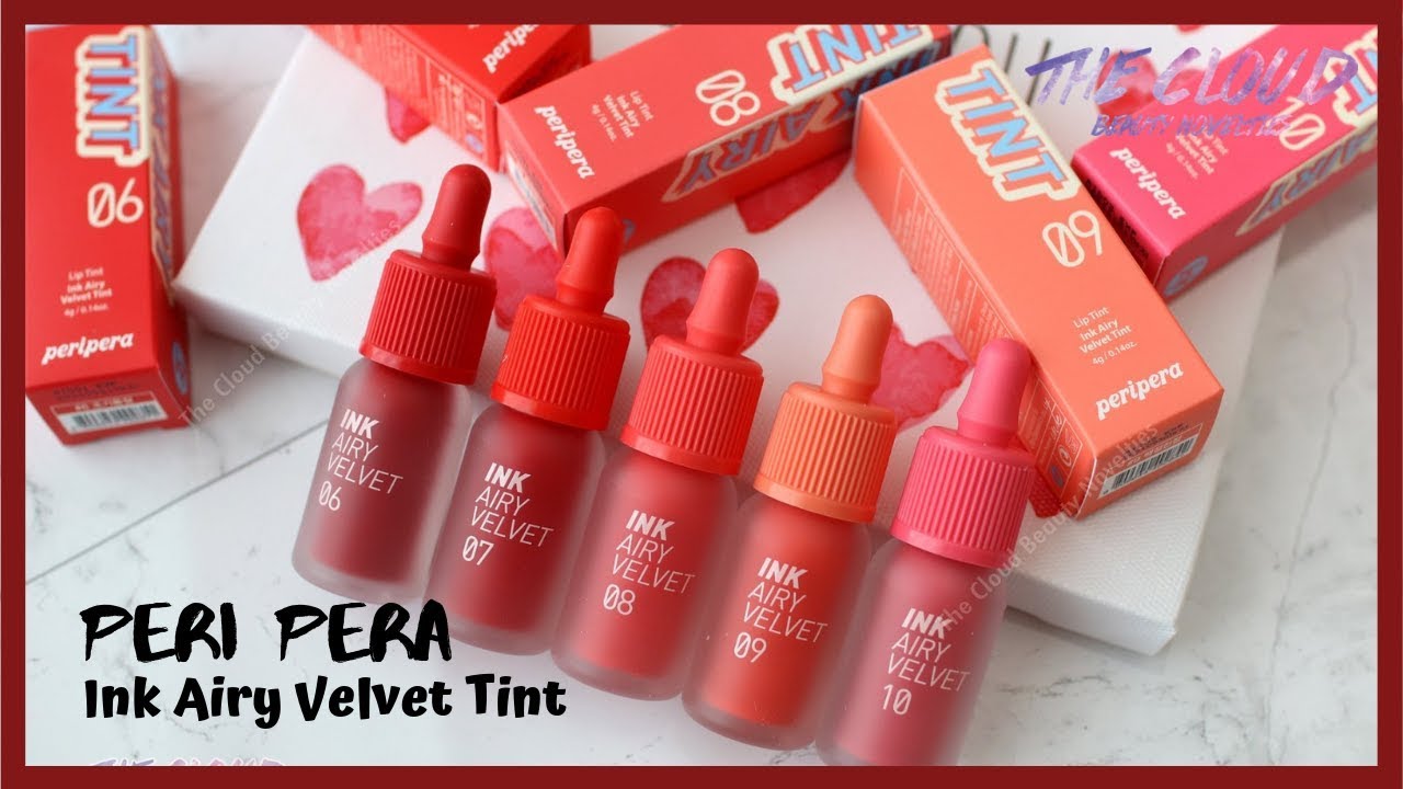 PERIPERA INK AIRY VELVET TINT VER 2 SWATCH & REVIEW|... - youtube