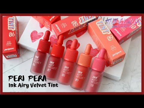 Video PERIPERA INK AIRY VELVET TINT VER 2 SWATCH & REVIEW|... - youtube