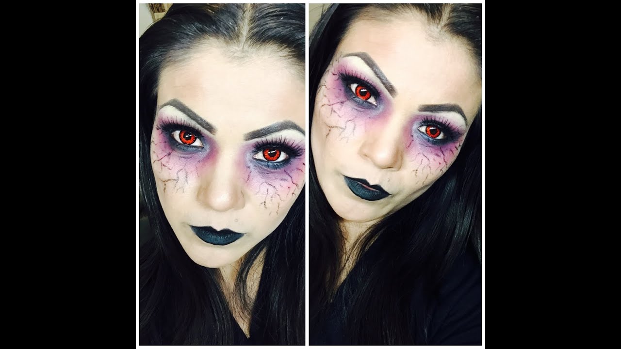 Maquillaje para Halloween Mujer poseida (posses women Halloween makeup ...