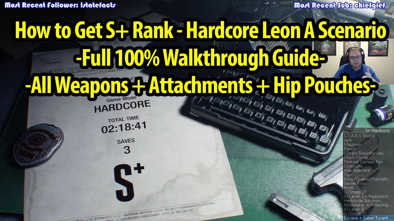 How To Get S Rank Hardcore Leon A Guide Unlock Infinite Rocket Launcher Resident Evil 2 Remake Youtube