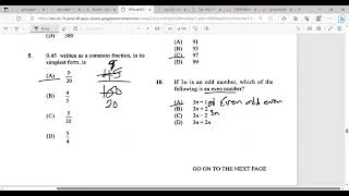 CXC MATHS MULTIPLE CHOICE 2023 TOPICS