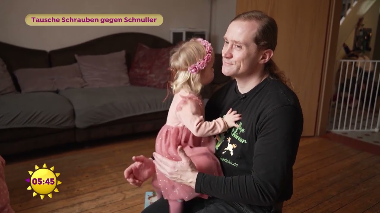 SAT 1 Frühstücksfernsehen  Tagesväter  Tausche Schrauben gegen Schnuller   Sat1