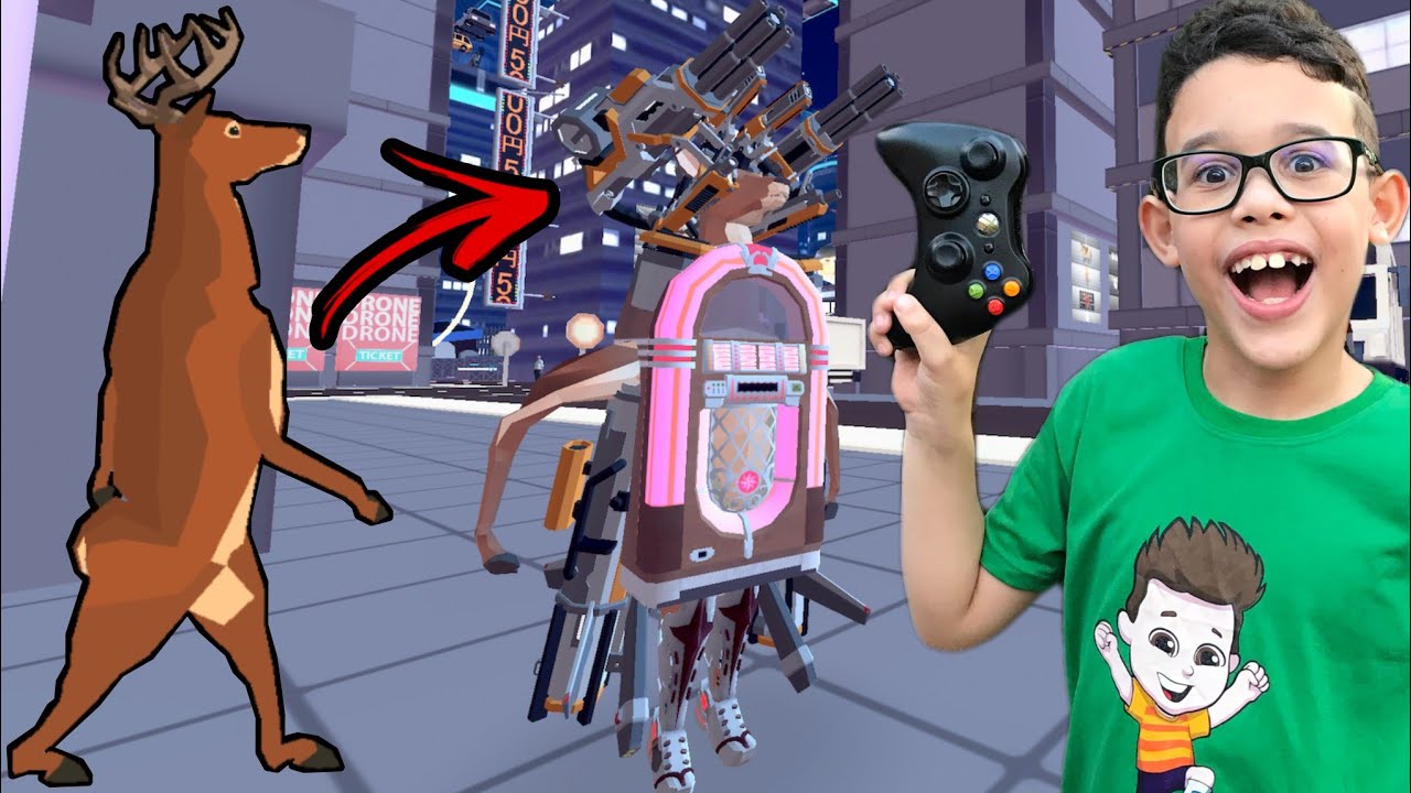 O CERVO MALUCO VIROU UM GRANDE ROBÔ NO JOGO DEEER SIMULATOR