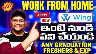 🔥ఇంటి నుండి వర్క్ చేసుకోవచ్చు | Remote Jobs From Wing Assistant | Freshers & Exp | V The Techee