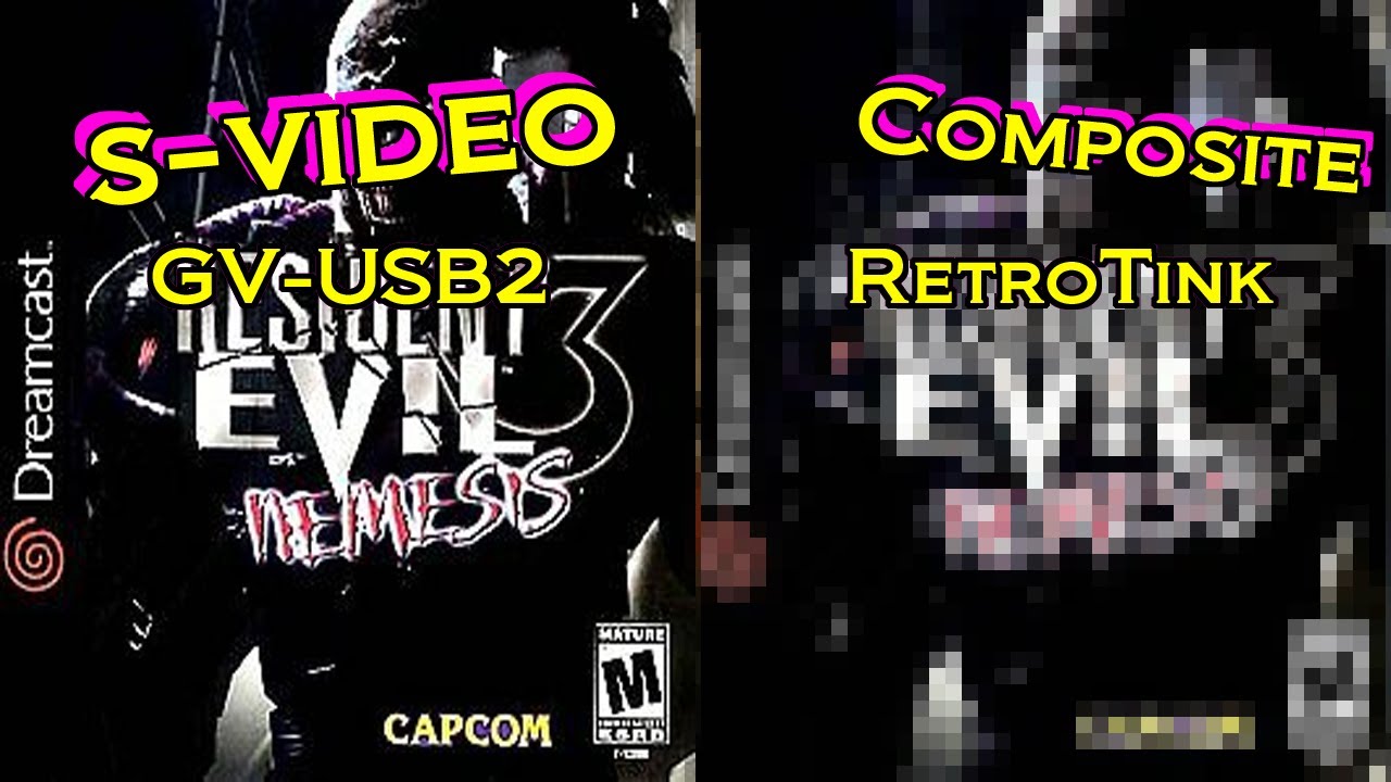 GV-USB2 S-Video RetroTink 2xMini Composite Dreamcast Comparison (Resident Evil 3: Nemesis) #Shorts