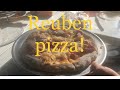 Reuben Pizza while driveway camping