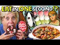 Eat In One Second - Video Game Foods! (Portal, Breath Of The Wild, Fallout) | People Vs. Food image