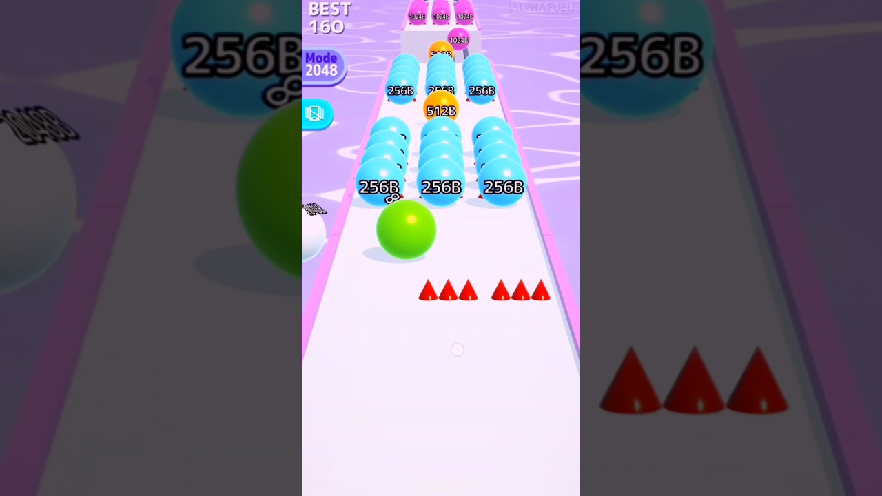 This Ball Run 2048 Game Controls My Brain 