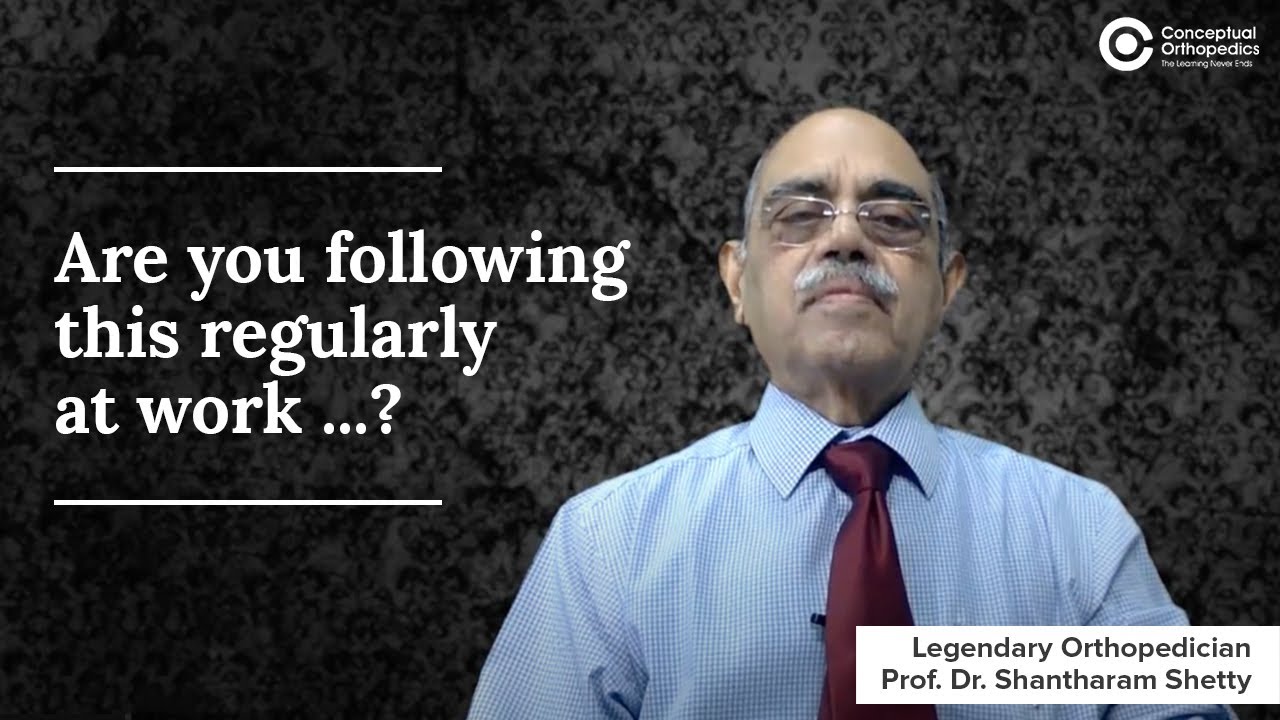How to build a successful career in Orthopedics? Watch Prof.Dr.Shantharam @Conceptual Orthopedics