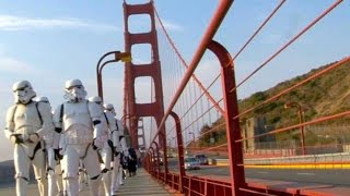 Stormtroopers March Across The Golden Gate Bridge