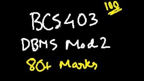 DBMS MODULE 2 BCS403 DATABASE MANAGEMENT SYSTEM | 22 Scheme VTU 4th SEM CSE