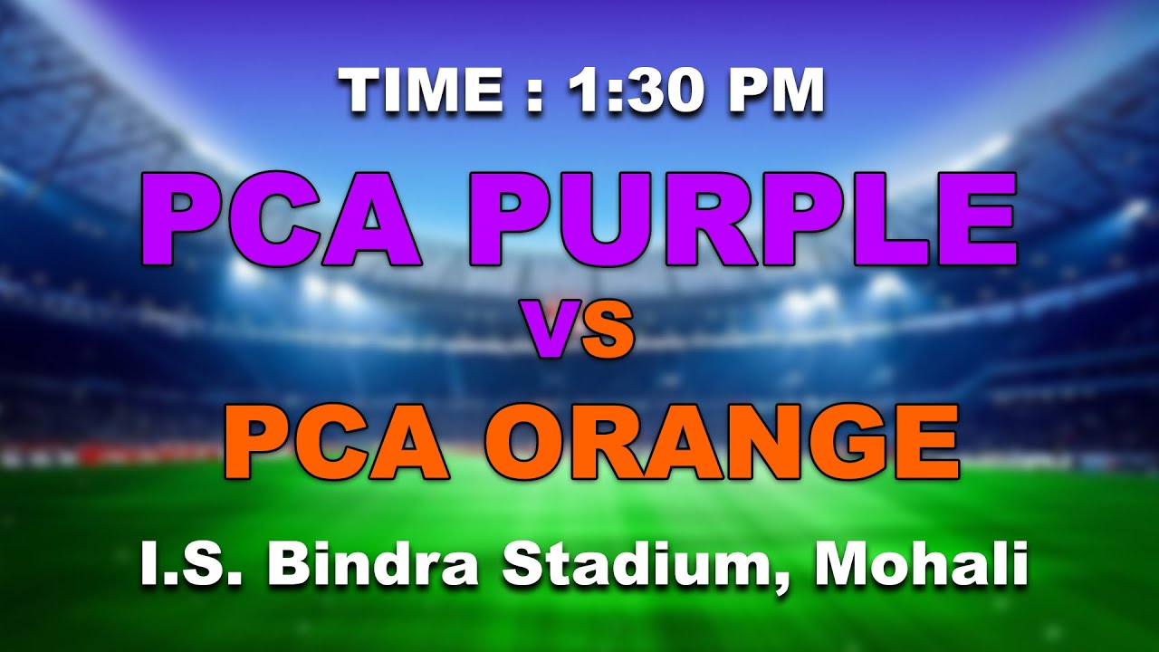 Maharaja Ranjit Singh Cup 🏆 | Match No.12 | PCA Purple vs PCA Orange  | LIVE