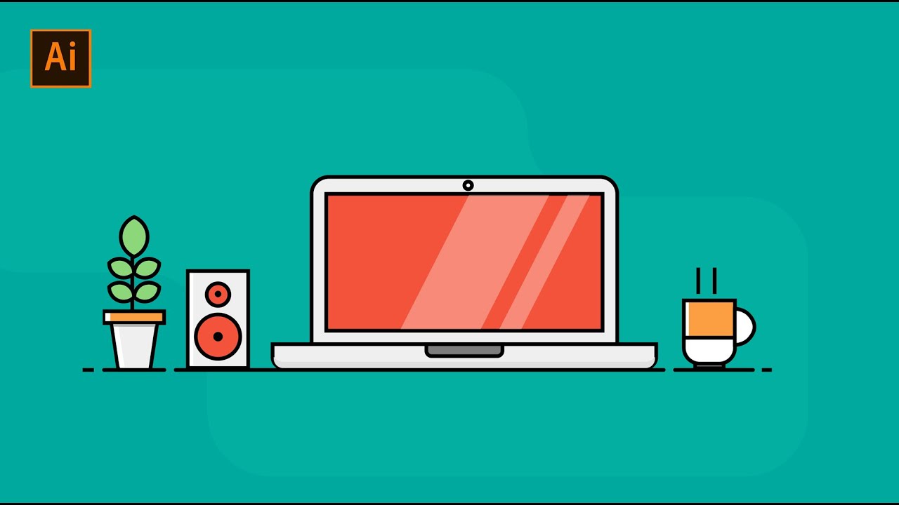 Illustrator Desktop Flat Design Tutorial Adobe Illustrator YouTube