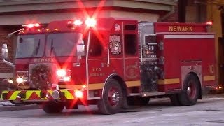Newark Fire Department Engine 10 And Ladder 5 Responding 12-31-17