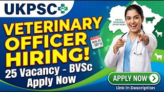 UKPSC Veterinary Officer 2026 Out | 25 Vacancy #ukpsc #veterinary #govtjobs