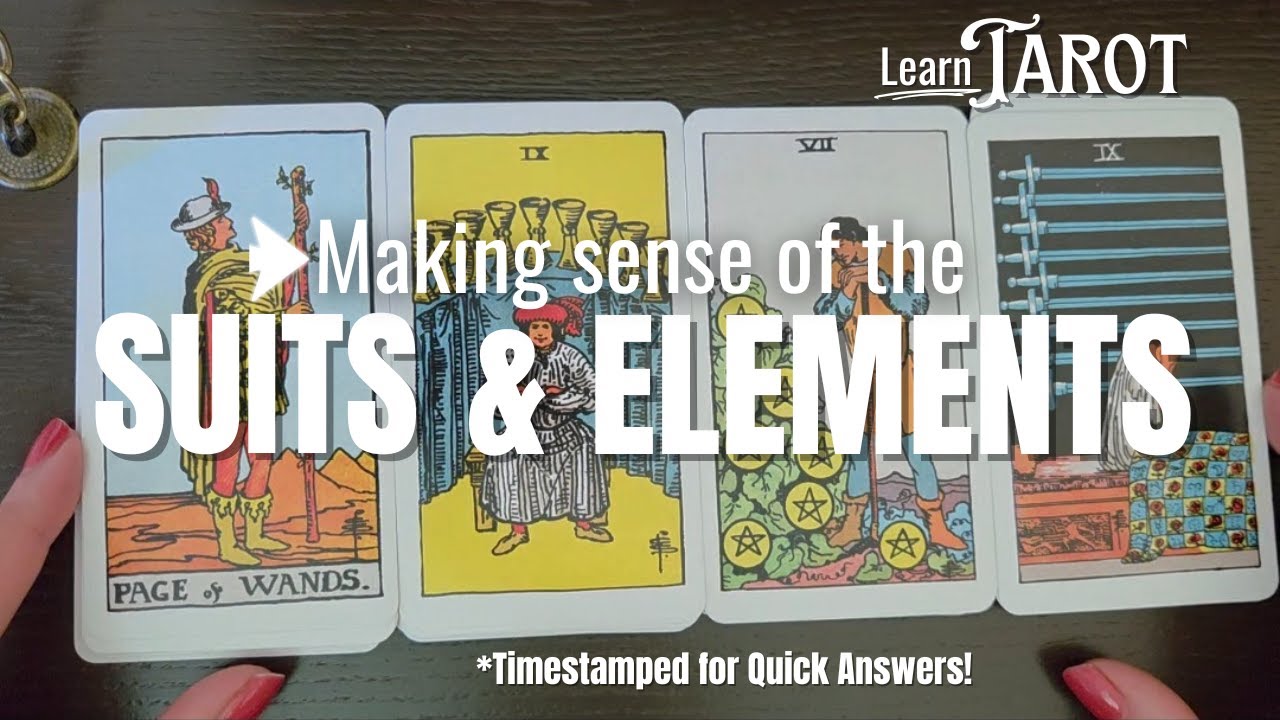 TAROT Suits + Elements Explained 🔥🌱💧🌬 Learning tarot just got easier!!