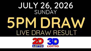 [LIVE] PCSO Lotto Result Today 5pm July 26 2026 - Ez2 Result and Swertres Result