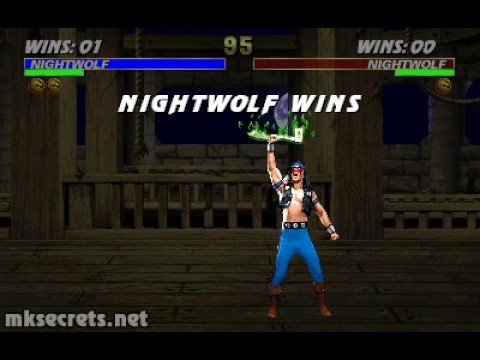 Ultimate Mortal Kombat 3 - Nightwolf - Spirit Beam Fatality 