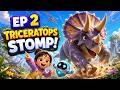 Triceratops Stomp! 🦖 Dinosaur Songs for Kids + Dino Dance-Along | TD Kids