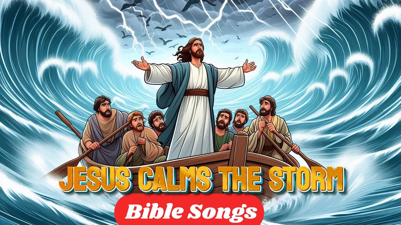 Bible Story Song for Kids 🎶Jesus Calms the Storm 🌊 & More| Bible Verses ...