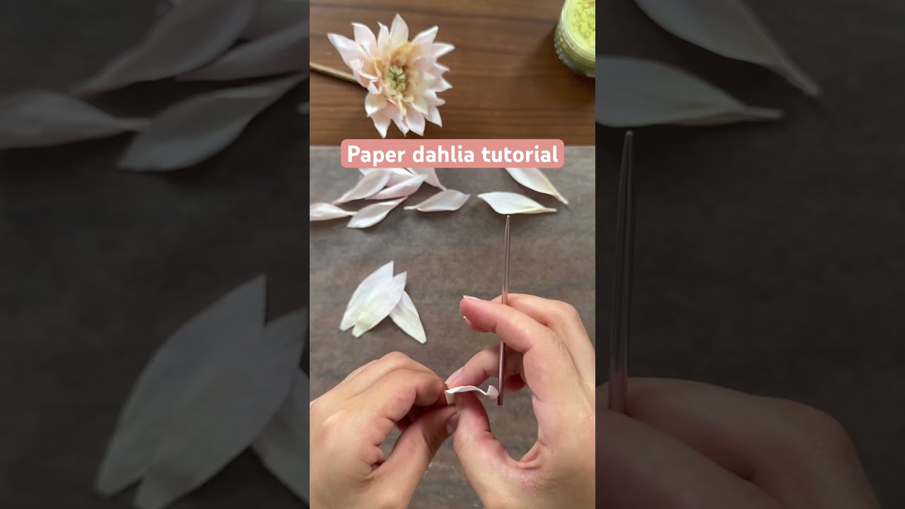Paper dahlia tutorial 
