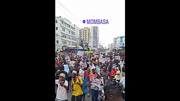 Mombasa Protests Crowd Sings Iconic Sina Makosa JZ Movement 