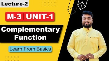 ENGG M-3 | UNIT-1 (L.D.E) | Topic : Complementary Function | Lecture-2 | #sppu #puneuniversity
