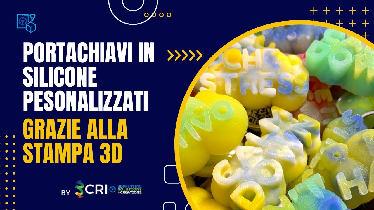 Portachiavi in silicone e anello in acciaio | Logo Personalizzato | Da