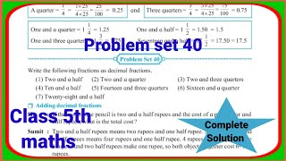 Celebrity Problem set 40 class 5th maths | Decimal fractions std 5th maths Net Worth