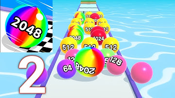 BALL Run 2048 Gameplay walkthrough part 2- Level 46 to level 70 ( Android iOS)