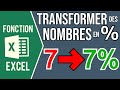 EXCEL - TRANSFORMER DES NOMBRES EN POURCENTAGES EN 1 CLIC (Sans se tromper ! 1=1%✅ 1=100%❌)