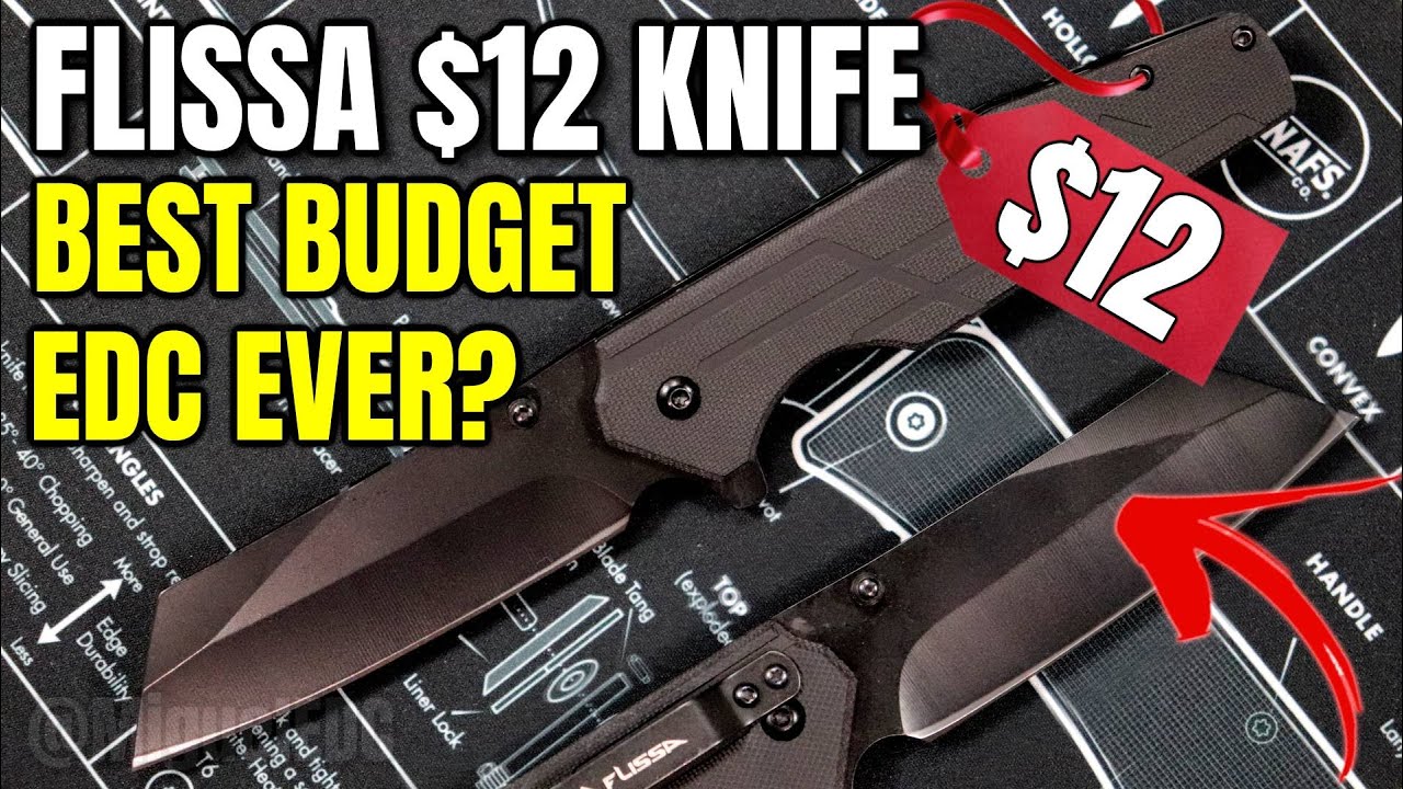 Most BUDGET EDC Knife Ever? 12 Flissa 4.75 Inch Knife Review YouTube