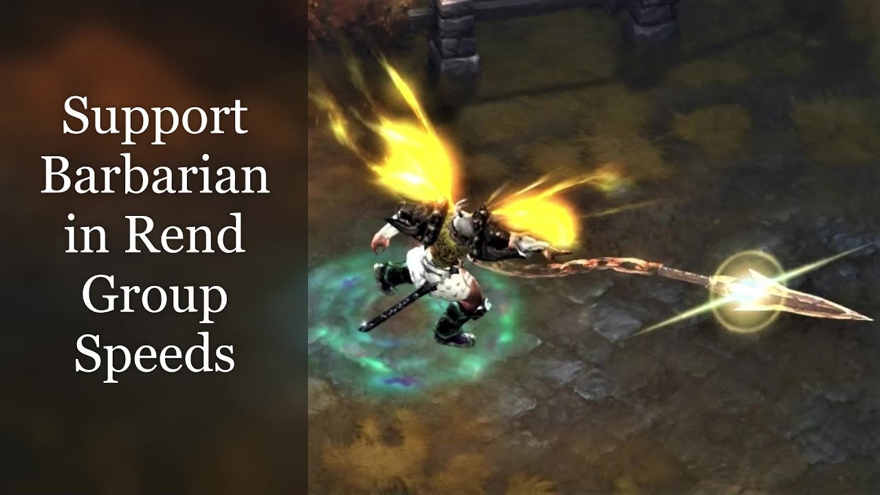 Barbarian Support (ZBarb) Whirlwind Rend Group Speed Greater Rift ...